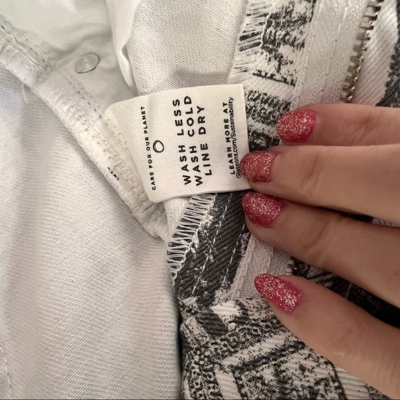 Glassons Recycled Venice Print Super High Rise Straight Mom Jeans Size 12 - Picture 11 of 13